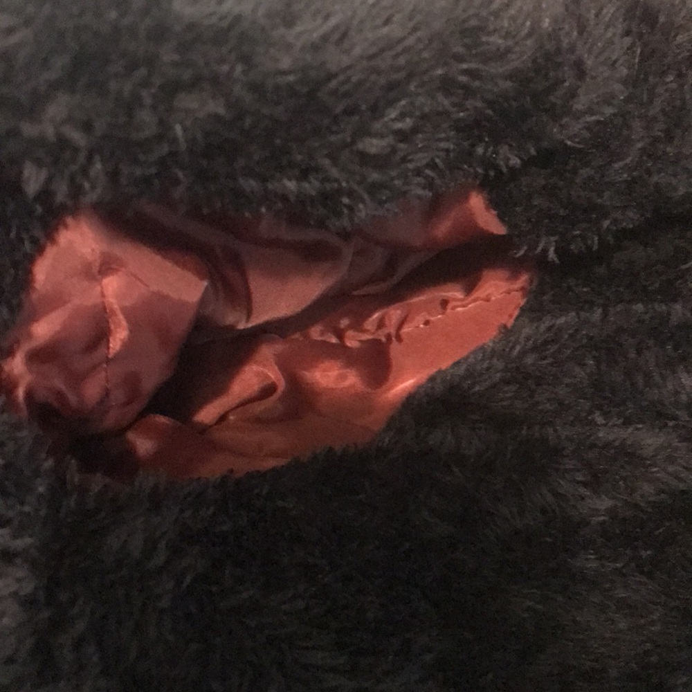 Women's Burgundy Parka with Faux Fur Hood - Picture 10 of 15